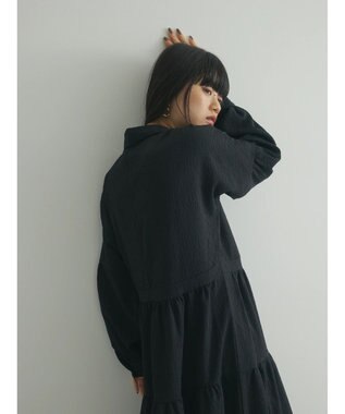 Green Parks armonia. ジャガードシャツワンピース Black