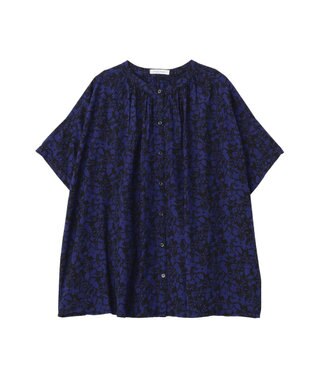 Green Parks 【WEB限定】アソート柄さらっとレーヨンブラウスⅡ Flower Black