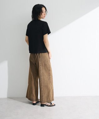 Green Parks ・ＤＯＵＢＬＥ　ＦＬＡＧＳ　ローズチェーン刺繍ＴＥＥ Black