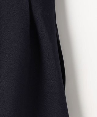 ANY KIDS 襟付き リボン 長袖ワンピース ネイビー