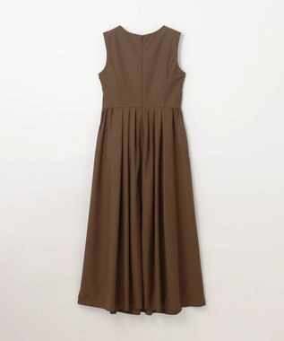 GRACE CONTINENTAL タックフレアロングワンピース ブラウン