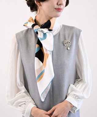 Marca ＜秋の新色！＞ 【the PORT by marca】LIGHT 大判 シルクツイル スカーフ