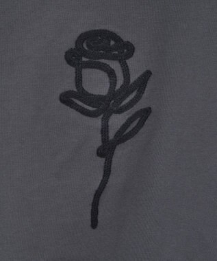 Green Parks ・ＤＯＵＢＬＥ　ＦＬＡＧＳ　ローズチェーン刺繍ＴＥＥ Charcoal Gray