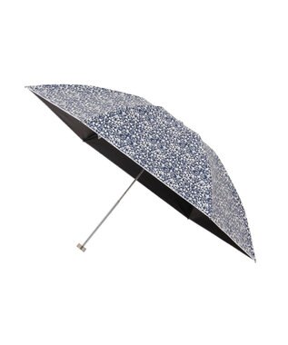 MOONBAT 【 遮光率100％/遮熱/UV/軽量】MACKINTOSH PHILOSOPHY(マッキントッシュフィロソフィー)晴雨兼用日傘 小花柄 バーブレラ 折りたたみ傘 フワクール生地使用 ディープブルー