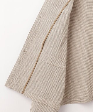 自由区 【洗える】ライトカラミノーカラー ジャケット カーキミックス