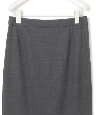 ICB L 【セットアップ対応】ウールストレッチ タイトスカート チャコール系