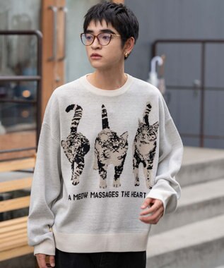 WEGO アニマルジャガードニットプルオーバー