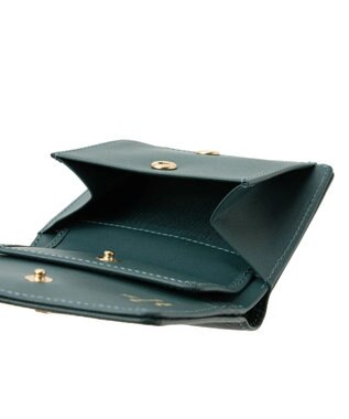LANVIN en Bleu リュクサンブール 二つ折りコンパクト財布 ディープグリーン