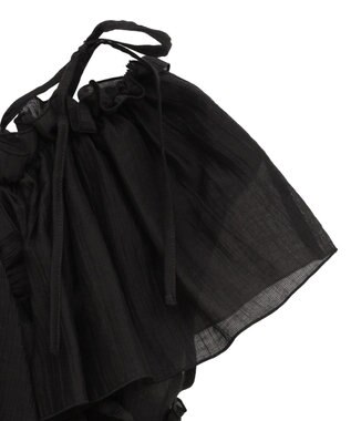 Green Parks マルチＷＡＹオフショルフリルブラウス Black