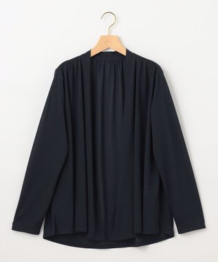 組曲 L 【冷房対策】パウダリージョーゼットカーディガン ネイビー系