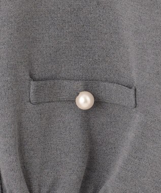 組曲 L 【WEB限定色あり】ELENA パールボタン ニットジャケット 【WEB限定】チャコールグレー系9
