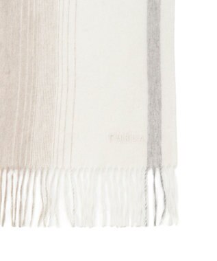 MOONBAT FURLA(フルラ）ウール100％ オンブレー カラーブロック ストール オフホワイト