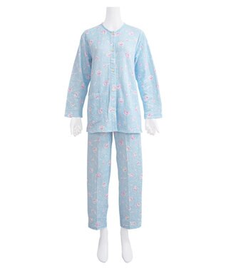 Wing 【数量限定　特別価格】　パジャマ　長袖・長ズボン　あったか　上下セット　ウイング／ワコール　EP6993 サックス