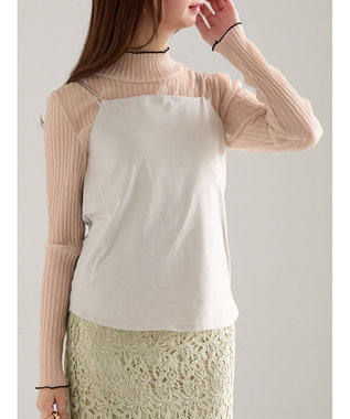 Te chichi 前後2WAYサテン&スムースキャミソール