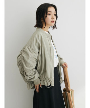Green Parks 袖ギャザーＭＡー１ブルゾン Khaki