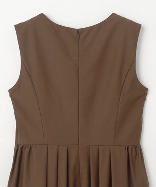 GRACE CONTINENTAL タックフレアロングワンピース ブラウン