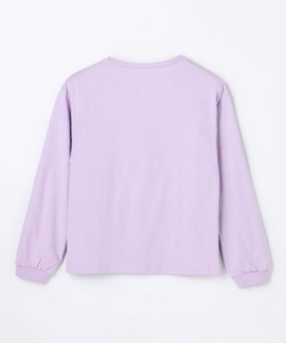 ANY KIDS アニマルモチーフ長袖Tシャツ ラベンダー×ねこ