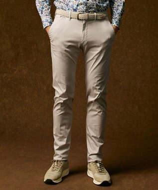 【イタリア素材/ウエストも伸びる】ハイパワーサテンストレッチパンツ