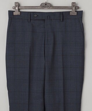 GOTAIRIKU シワになりにくい【御幸毛織/みゆきけおり】DRYSPINNER 平織スーツ_ネイビー格子 ネイビー系×格子