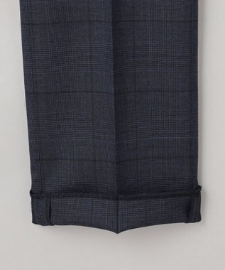 GOTAIRIKU シワになりにくい【御幸毛織/みゆきけおり】DRYSPINNER 平織スーツ_ネイビー格子 ネイビー系×格子
