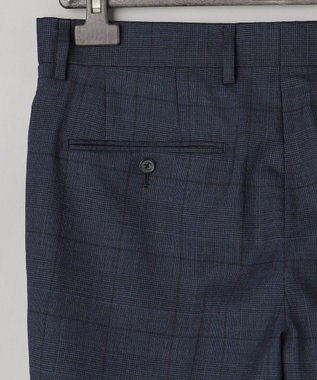 GOTAIRIKU シワになりにくい【御幸毛織/みゆきけおり】DRYSPINNER 平織スーツ_ネイビー格子 ネイビー系×格子