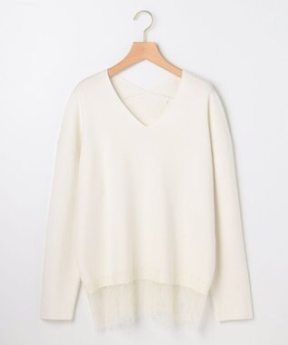 組曲 S レースモチーフニットプルオーバー アイボリー系