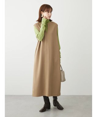 Green Parks キーネックダンボールジャンスカ Beige