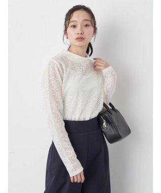 earth music&ecology フラワーシアープルオーバー Ivory