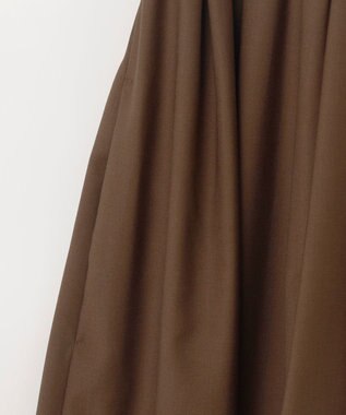 GRACE CONTINENTAL タックフレアロングワンピース ブラウン