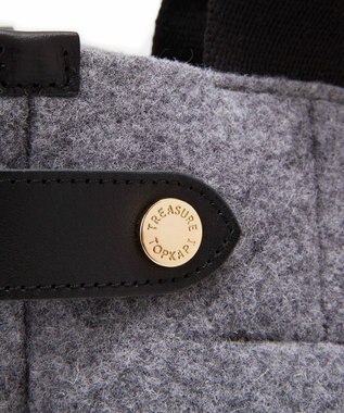 TOPKAPI 【TREASURE TOPKAPI】イタリアンフェルト サイドベルト トートバッグ グレー