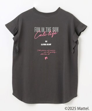 ANY 【Barbie(TM)】フリルTシャツ チャコール