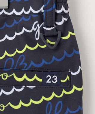 23区GOLF 【MEN】【ストレッチ・撥水】ウェーブロゴ柄 ハーフパンツ ネイビー系5