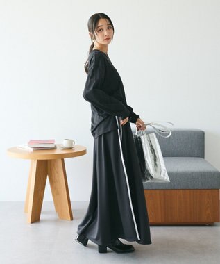 CRAFT STANDARD BOUTIQUE ワンポイント刺繍長袖チュニック Black