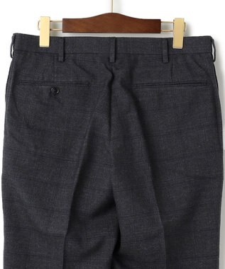 J.PRESS MEN トリートメントウール ストレッチサキソニーチェック スラックス グレー系3