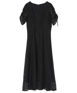 earth music&ecology パネル切り替えレースワンピース Black