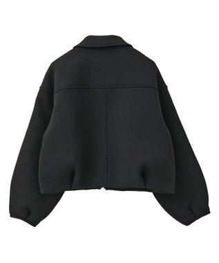 earth music&ecology ダンボールニットZIPブルゾン Black