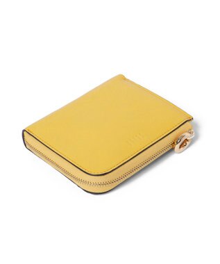 PELLE BORSA L字ファスナーミニ財布 Minato ミナト 3502 イエロー