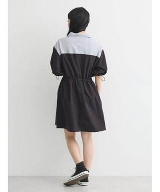 earth music&ecology ハーフＺＩＰミニワンピース Black