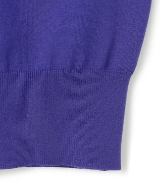 23区 S 【洗える/吊り干しOK】ヴィスコースストレッチ Vネック ニットカーディガン ブルー系