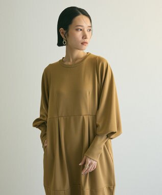 Green Parks ａ．ポンチ袖ボリュームワンピース Beige