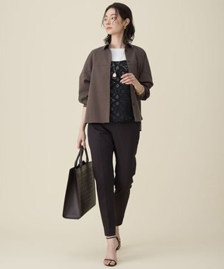 自由区 レースコンビ Tシャツ オフ×ブラック