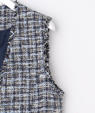 J.PRESS LADIES L ファニーツイード ジレ ネイビー系