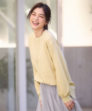 ANY ビューティベーシックロングＴシャツ イエロー