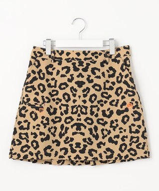 PW CIRCULUS 【WOMEN】【ストレッチ/撥水】インナー付き バックプリーツ スカート レオパード