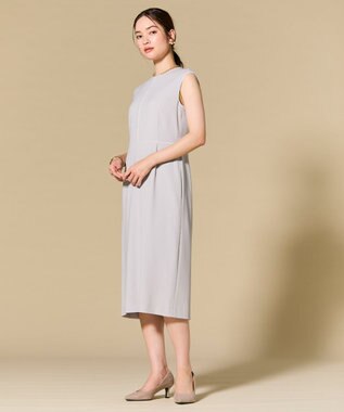 BEIGE， 【セットアップ対応】CINDY / クルーネックドレス L.Grey × White