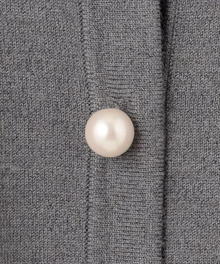 組曲 L 【WEB限定色あり】ELENA パールボタン ニットジャケット 【WEB限定】チャコールグレー系9