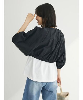 Green Parks ・ＥＬＥＮＣＡＲＥ　ＤＵＥ　バルーンスリーブボレロ Black