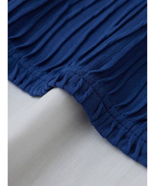 Green Parks カットジャガード裾ドッキングプルオーバー Blue