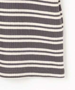 J.PRESS LADIES カシミヤシルクリブタートル ボーダー カットソー ホワイト系1