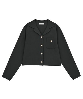 Green Parks ・ｓｗｉｎｇ　ｂｙ　ニット開襟カーディガン Black